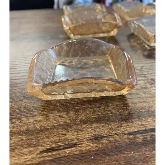 Monna Glass Designer Hand Blown Hand Made Turkish Small Dishes Amber - Picture 9 of 9